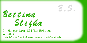 bettina slifka business card